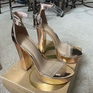 Rose Gold Platform Sandals